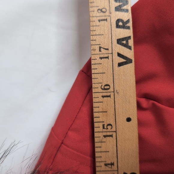 Alpinetek Short Down Red Fur-Trimmed Jacket - Picture 9 of 14